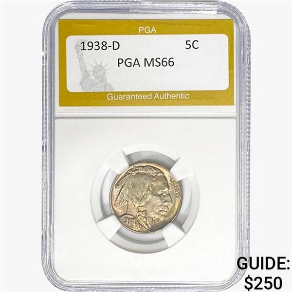 1938-D Buffalo Nickel PGA MS66