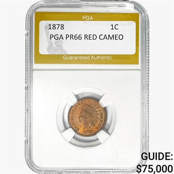 1878 Indian Head Cent PGA PR66 RED CAMEO