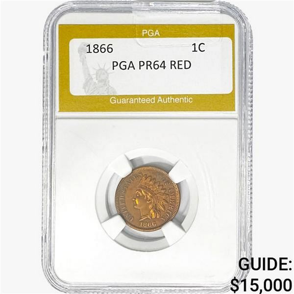 1866 Indian Head Cent PGA PR64 RED