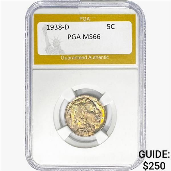 1938-D Buffalo Nickel PGA MS66