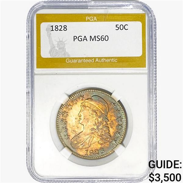 1828 Capped Bust Half Dollar PGA MS60