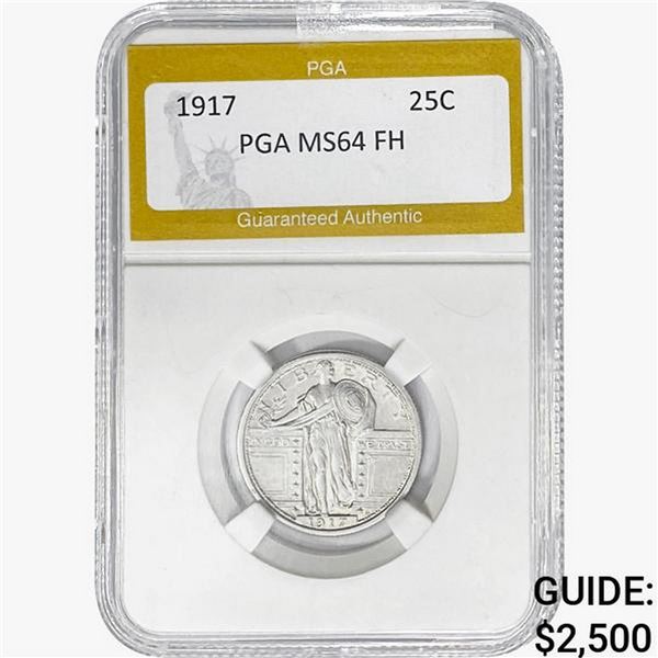 1917 T1 Standing Liberty Quarter PGA MS64 FH