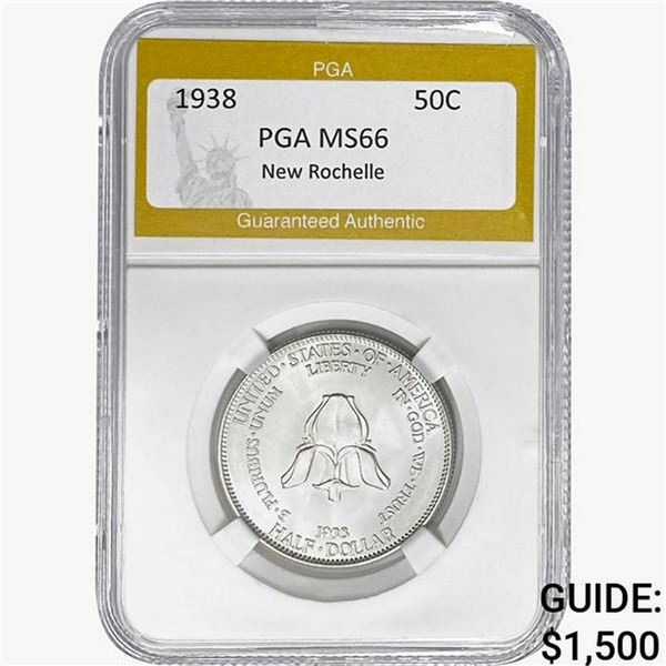 1938 New Rochelle Half Dollar PGA MS66