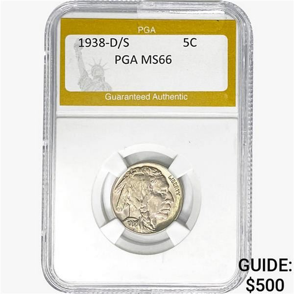 1938-D/S Buffalo Nickel PGA MS66