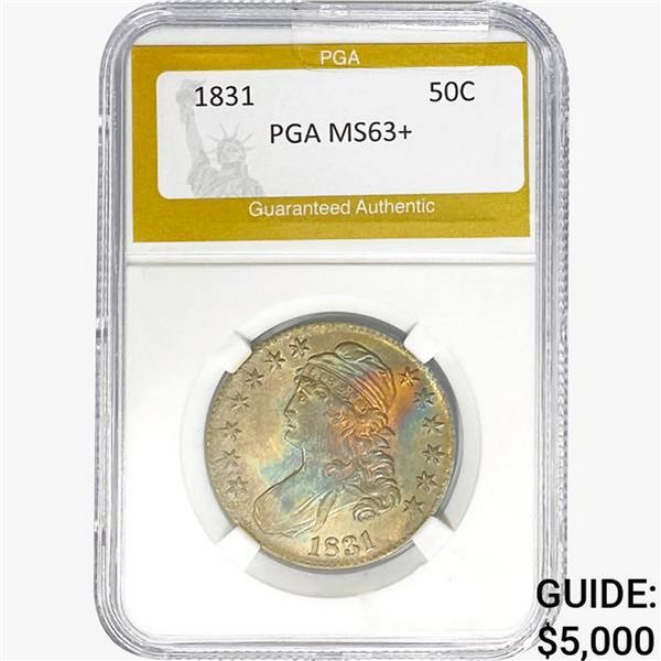 1831 Capped Bust Half Dollar PGA MS63+