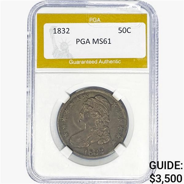 1832 Capped Bust Half Dollar PGA MS61