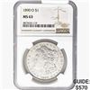 Image 1 : 1890-O Morgan Silver Dollar NGC MS63