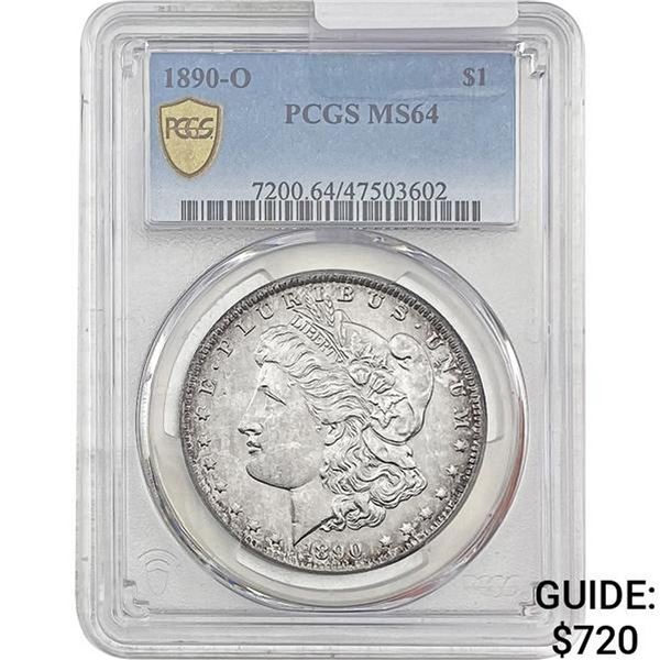 1890-O Morgan Silver Dollar PCGS MS64