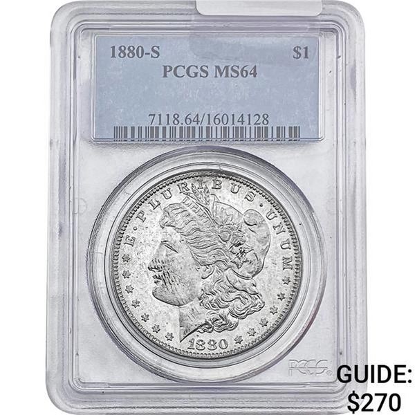 1880-S Morgan Silver Dollar PCGS MS64