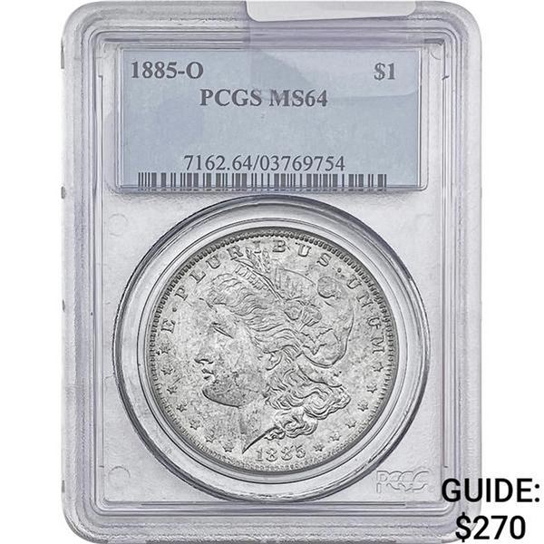 1885-O Morgan Silver Dollar PCGS MS64