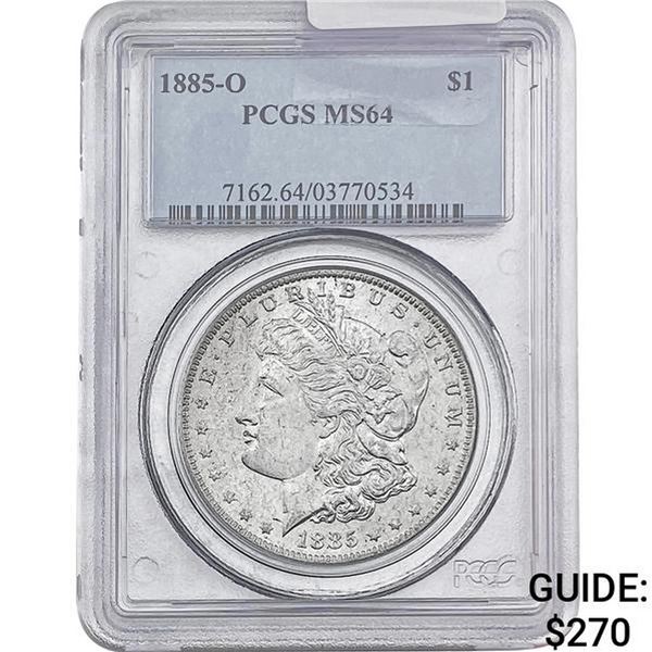 1885-O Morgan Silver Dollar PCGS MS64