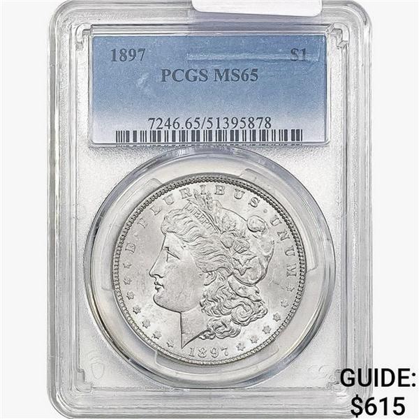1897 Morgan Silver Dollar PCGS MS65