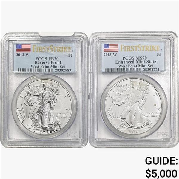 2013-W [2] Silver Eagle PCGS PR/MS70