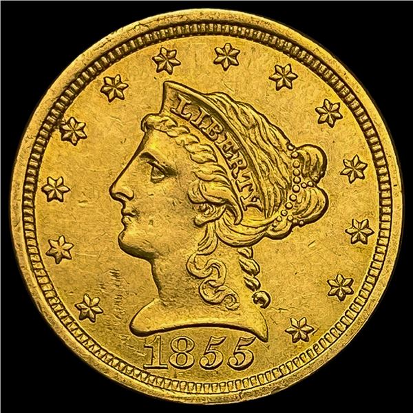 1855 $2.50 Gold Quarter Eagle CHOICE AU
