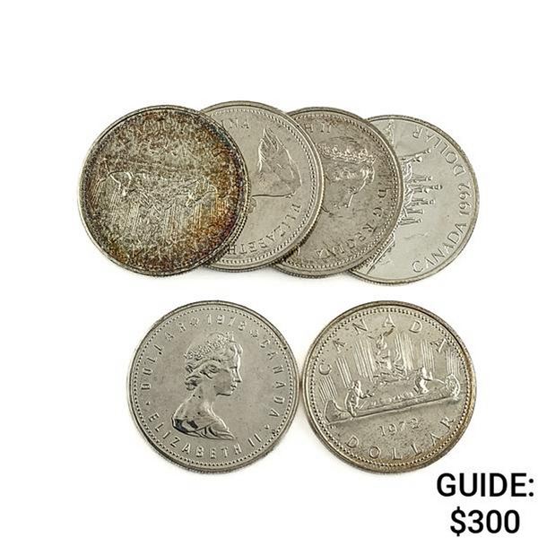 1972-1992 [6] $1 Silver Canada