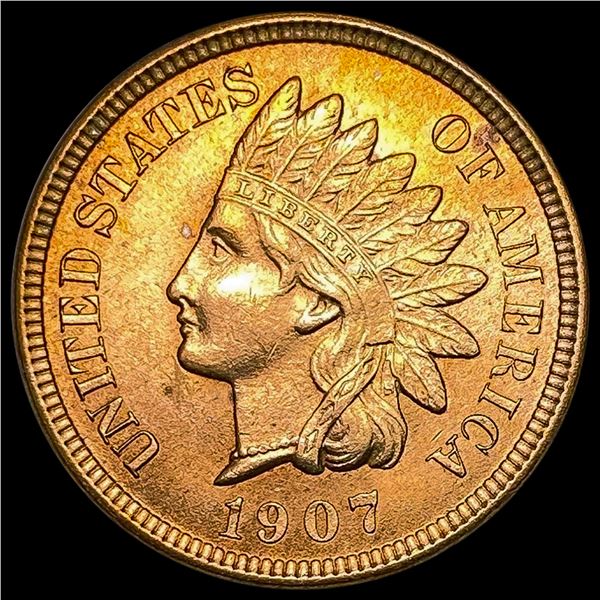 1907 RED Indian Head Cent UNCIRCULATED