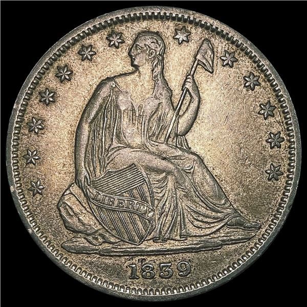 1839 Seated Liberty Half Dollar CLOSELY UNCIRCULATED