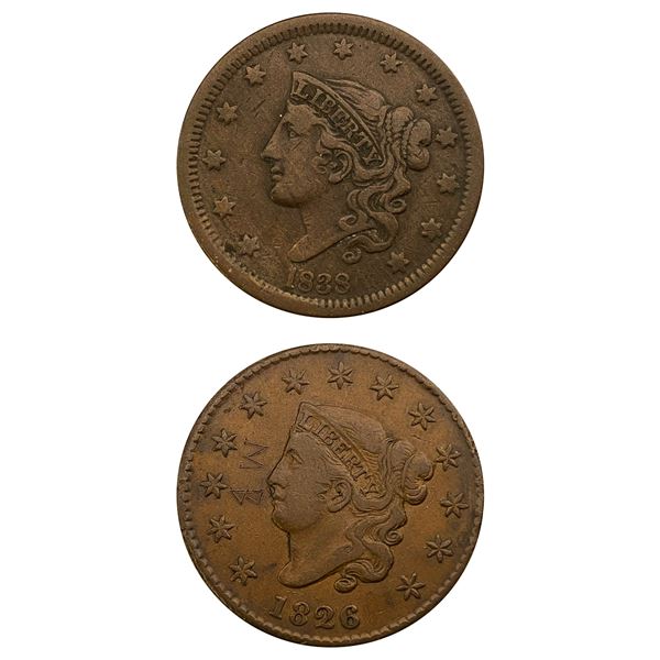 1826-1838 [2] Coronet Head Large Cent