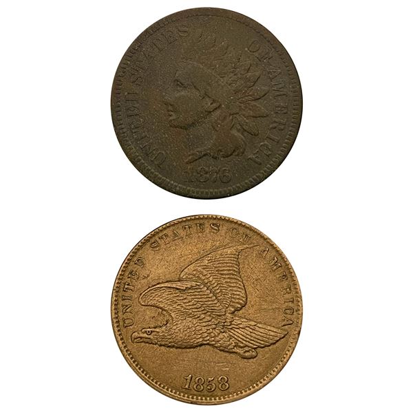 1858-1876 [2] U.S. Copper Small Cents