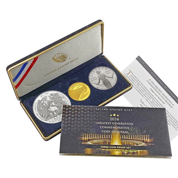 2024 [3] Greatest Generation Coin Proof Set (Gold & Silver)