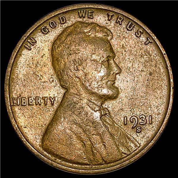 1931-S Wheat Cent CLOSELY UNCIRCULATED