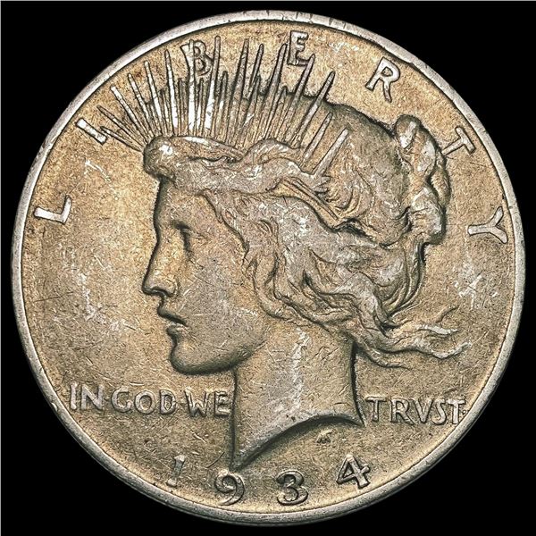 1934-D Silver Peace Dollar NEARLY UNCIRCULATED