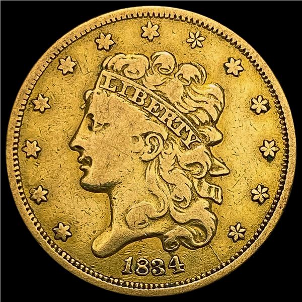 1834 $5 Gold Half Eagle NEARLY UNCIRCULATED