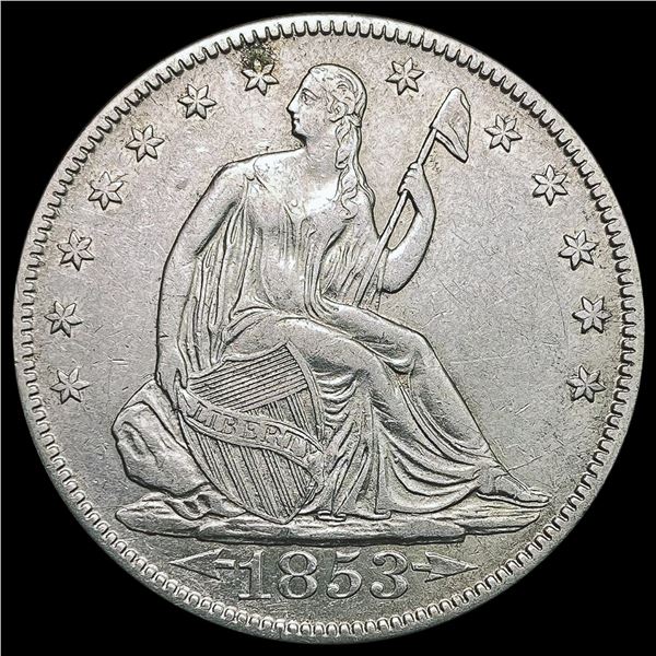 1853-O A&R Seated Liberty Half Dollar CLOSELY UNCIRCUL