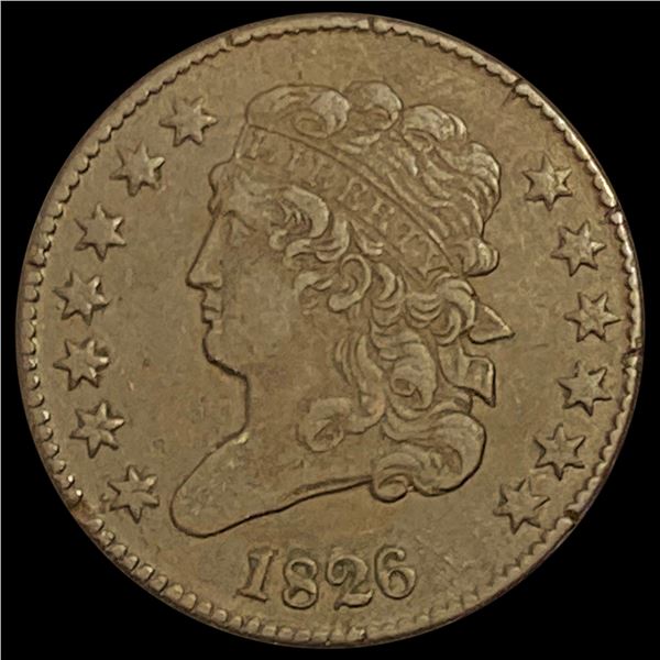 1826 Classic Head Half Cent CLOSELY UNCIRCULATED