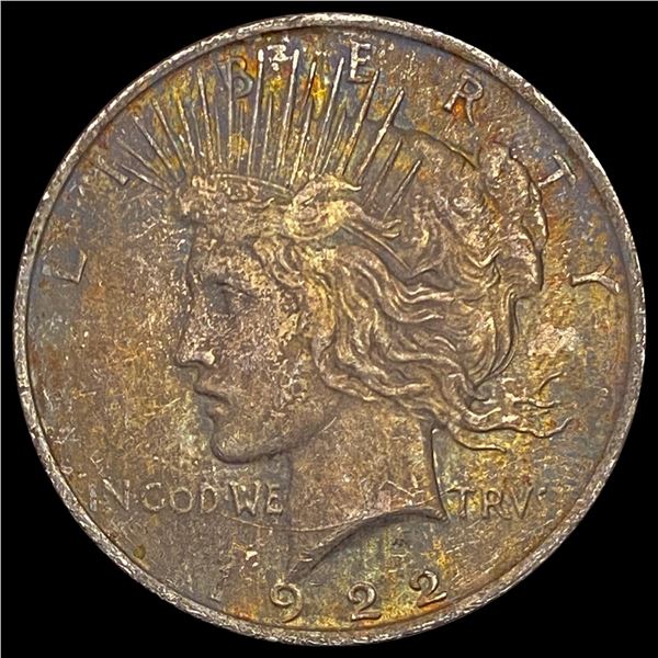 1922 Toned Silver Peace Dollar UNCIRCULATED
