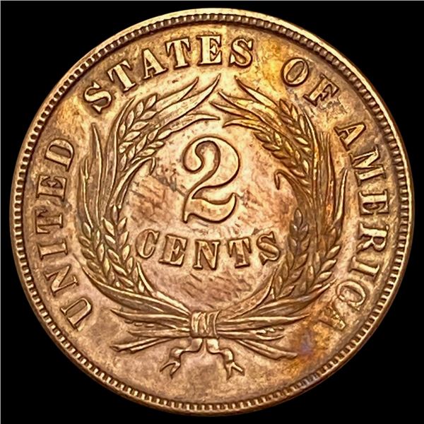 1866 RD Two Cent Piece UNCIRCULATED