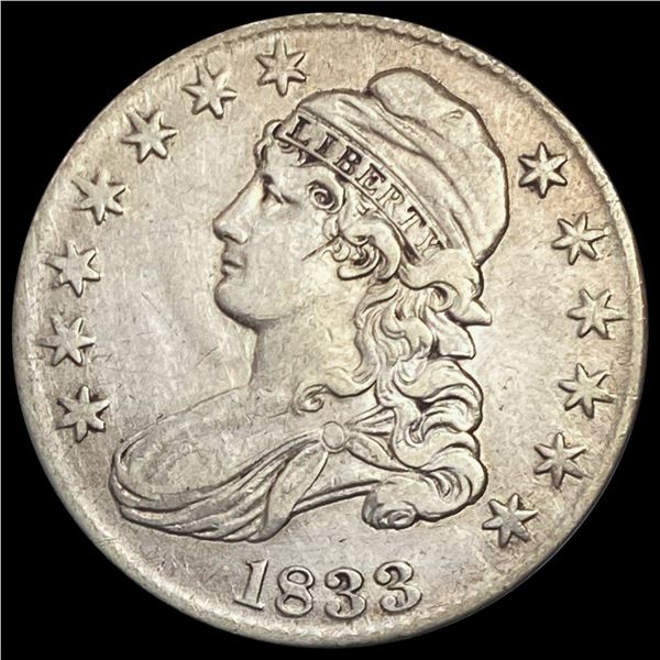 1833 Capped Bust Half Dollar NEARLY UNCIRCULATED