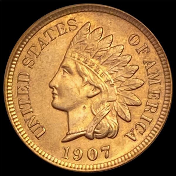 1907 RD Indian Head Cent CHOICE BU