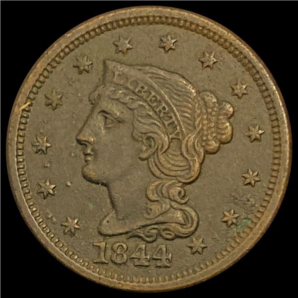 1844 Braided Hair Large Cent CLOSELY UNCIRCULATED