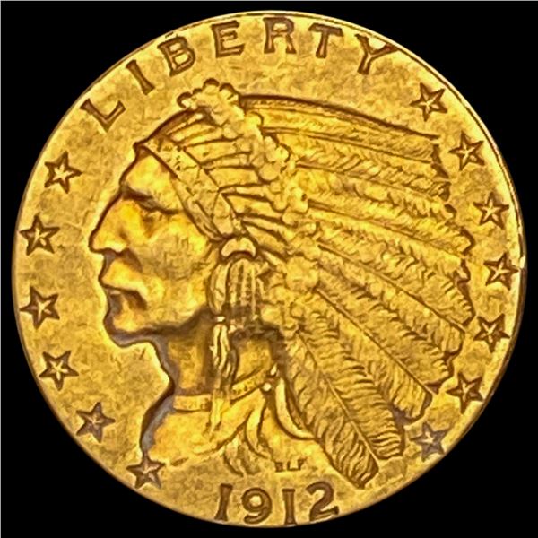 1912 $2.50 Gold Quarter Eagle CLOSELY UNCIRCULATED