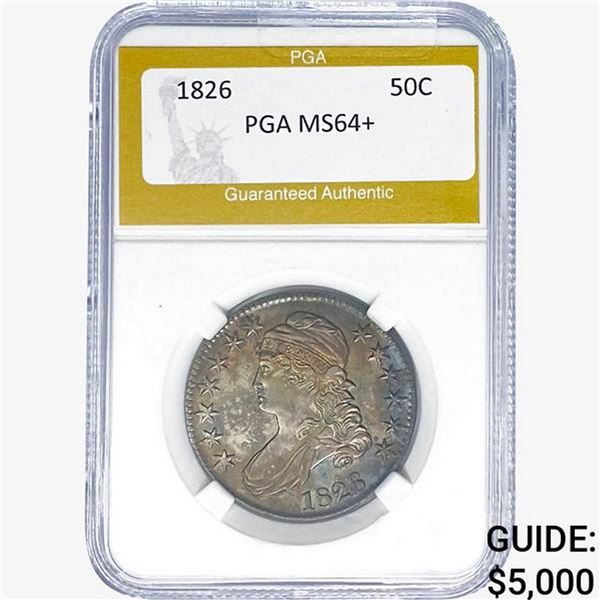 1826 Capped Bust Half Dollar PGA MS64+