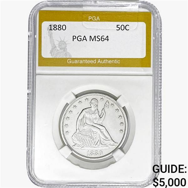 1880 Seated Liberty Half Dollar PGA MS64