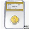 1987 $10 Gold Eagle PGA MS69