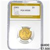1901 $5 Gold Half Eagle PGA MS66