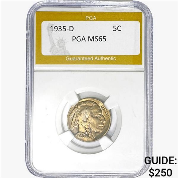 1935-D Buffalo Nickel PGA MS65