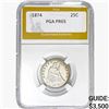 Image 1 : 1874 Seated Liberty Quarter PGA PR65