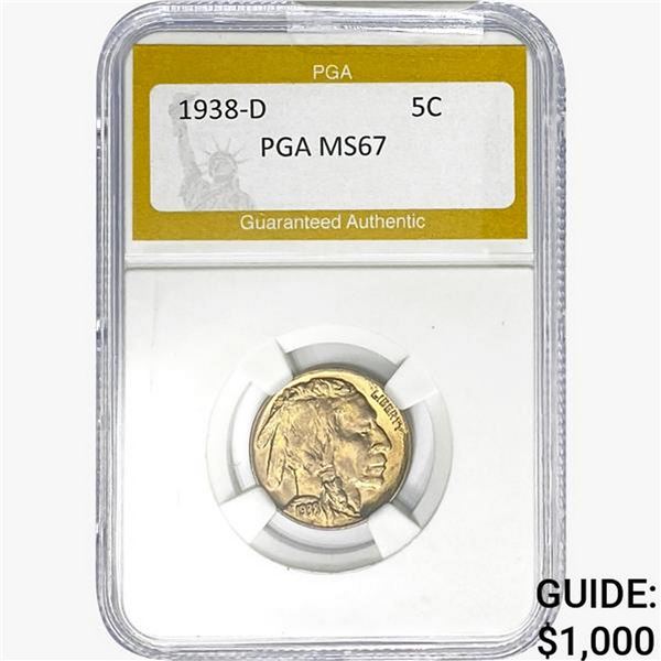 1938-D Buffalo Nickel PGA MS67