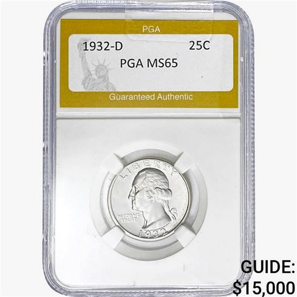 1932-D Washington Silver Quarter PGA MS65