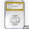 Image 1 : 1932-D Washington Silver Quarter PGA MS65