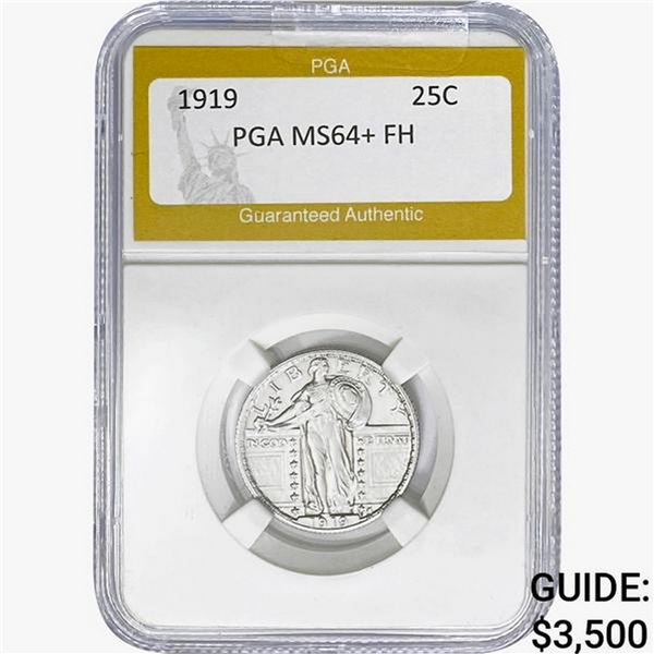 1919 Standing Liberty Quarter PGA MS64+ FH