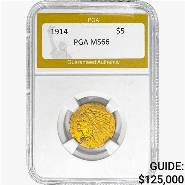1914 $5 Gold Half Eagle PGA MS66