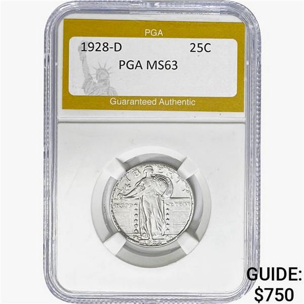 1928-D Standing Liberty Quarter PGA MS63