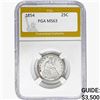 Image 1 : 1854 Seated Liberty Quarter PGA MS63