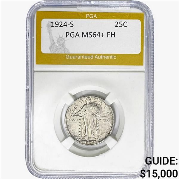 1924-S Standing Liberty Quarter PGA MS64+ FH