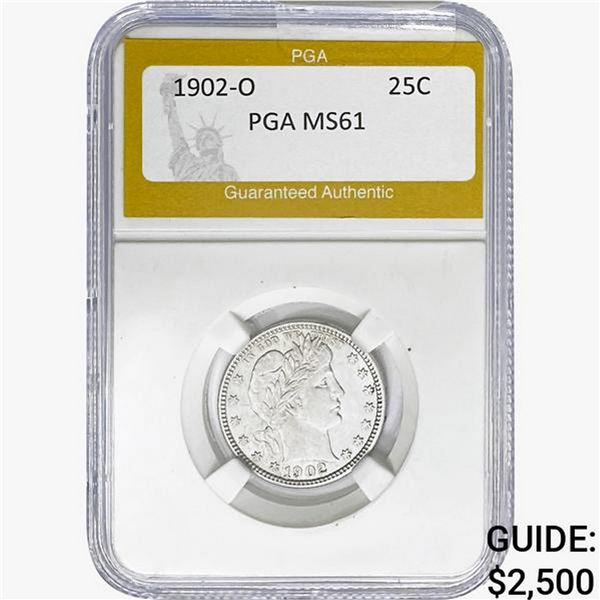 1902-O Barber Quarter PGA MS61